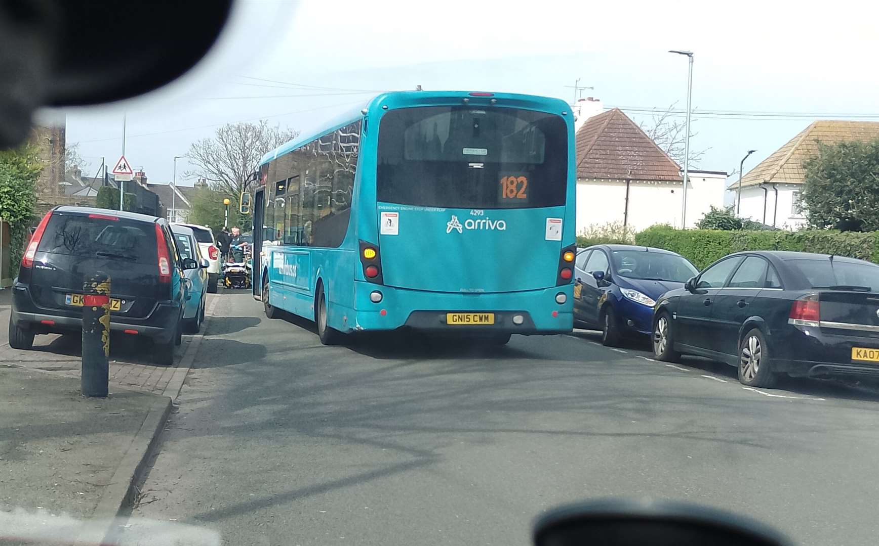 The scene of the accident in Sturdee Avenue, Gillingham