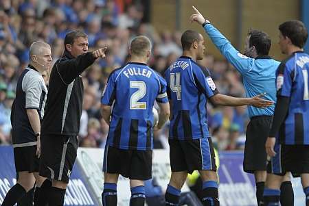 Ian Hendon is sent to the stand