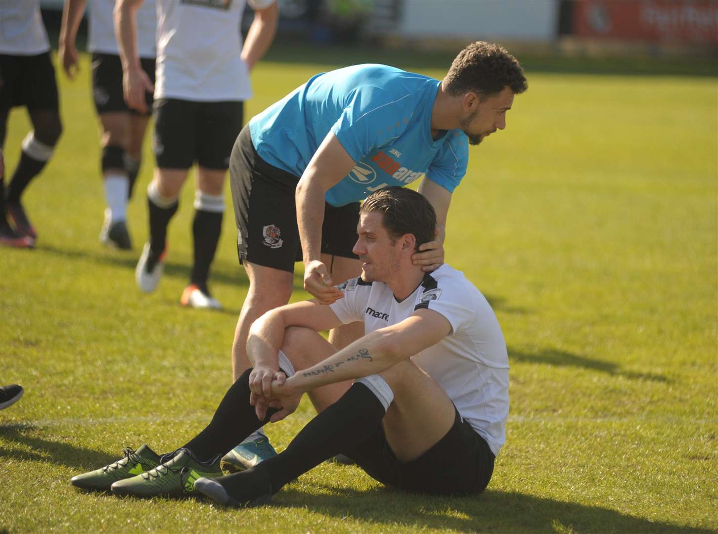 The disappointment sinks in for Dartford's Tom Bonner Picture: Steve Crispe