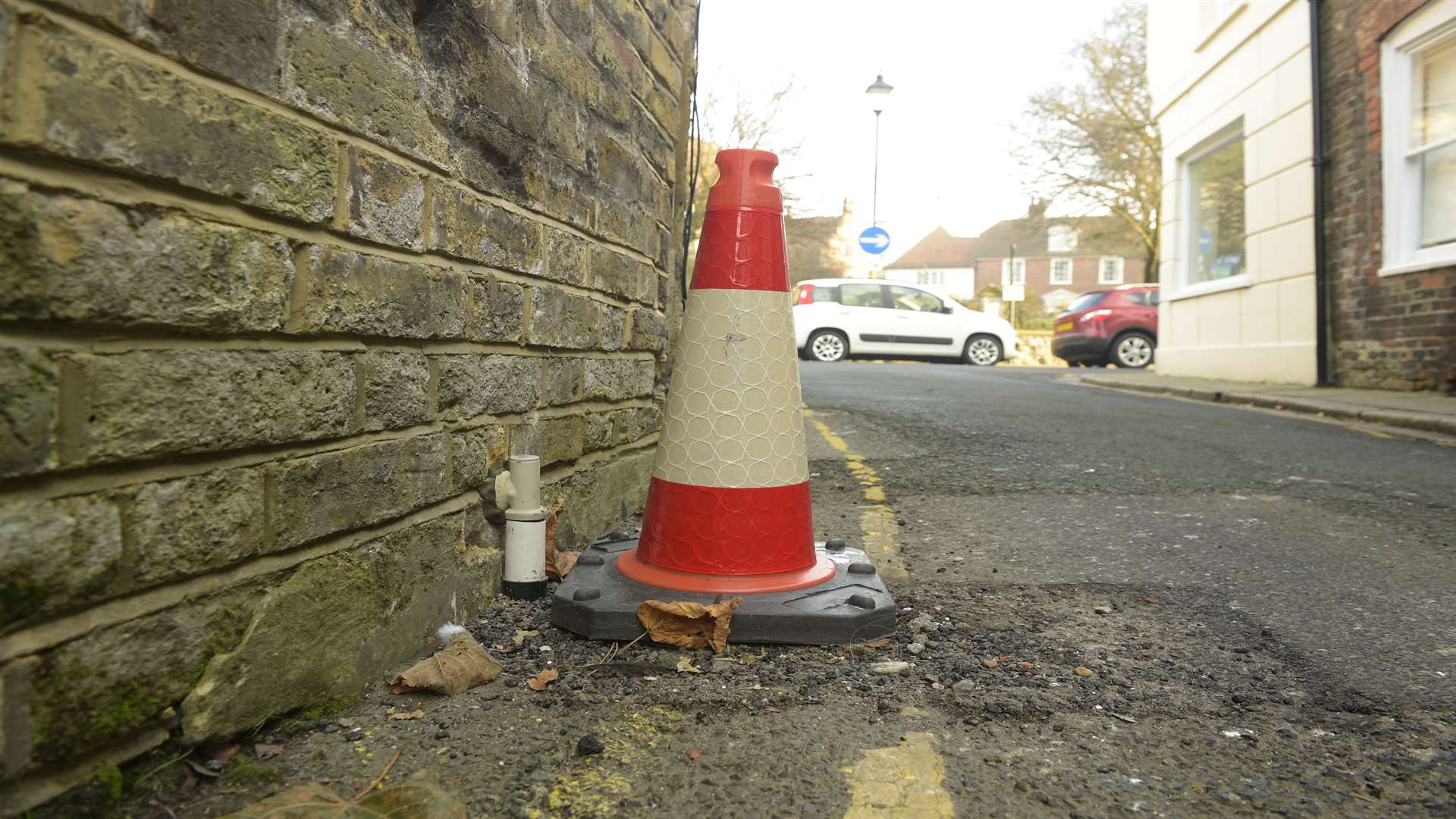 The gas main in Austins Lane, Sandwich