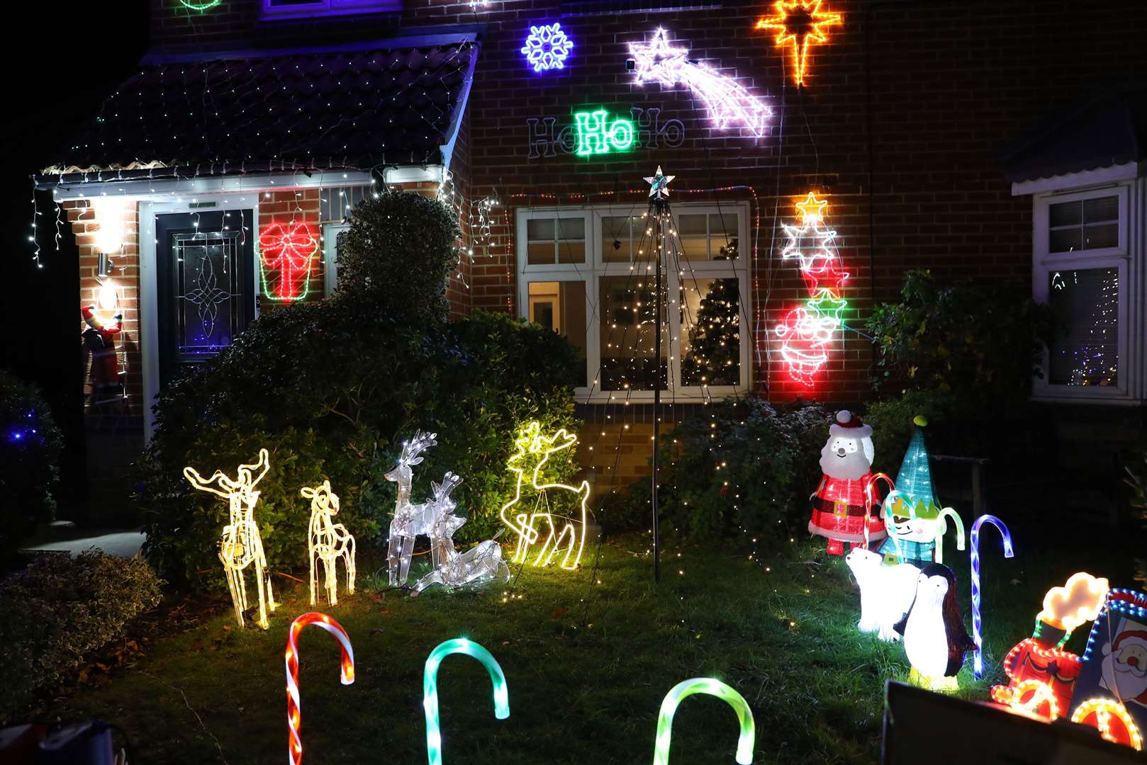 Callum Dunne's Christmas lights display in Queen Elizabeth Square, Maidstone Picture: Andy Jones.