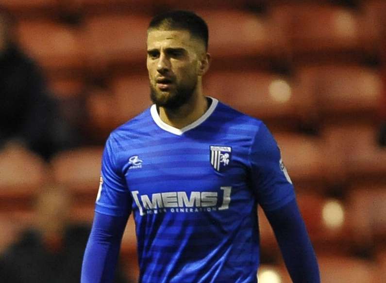 Max Ehmer makes his way back to the dressing room after his red card at Walsall Picture: Ady Kerry