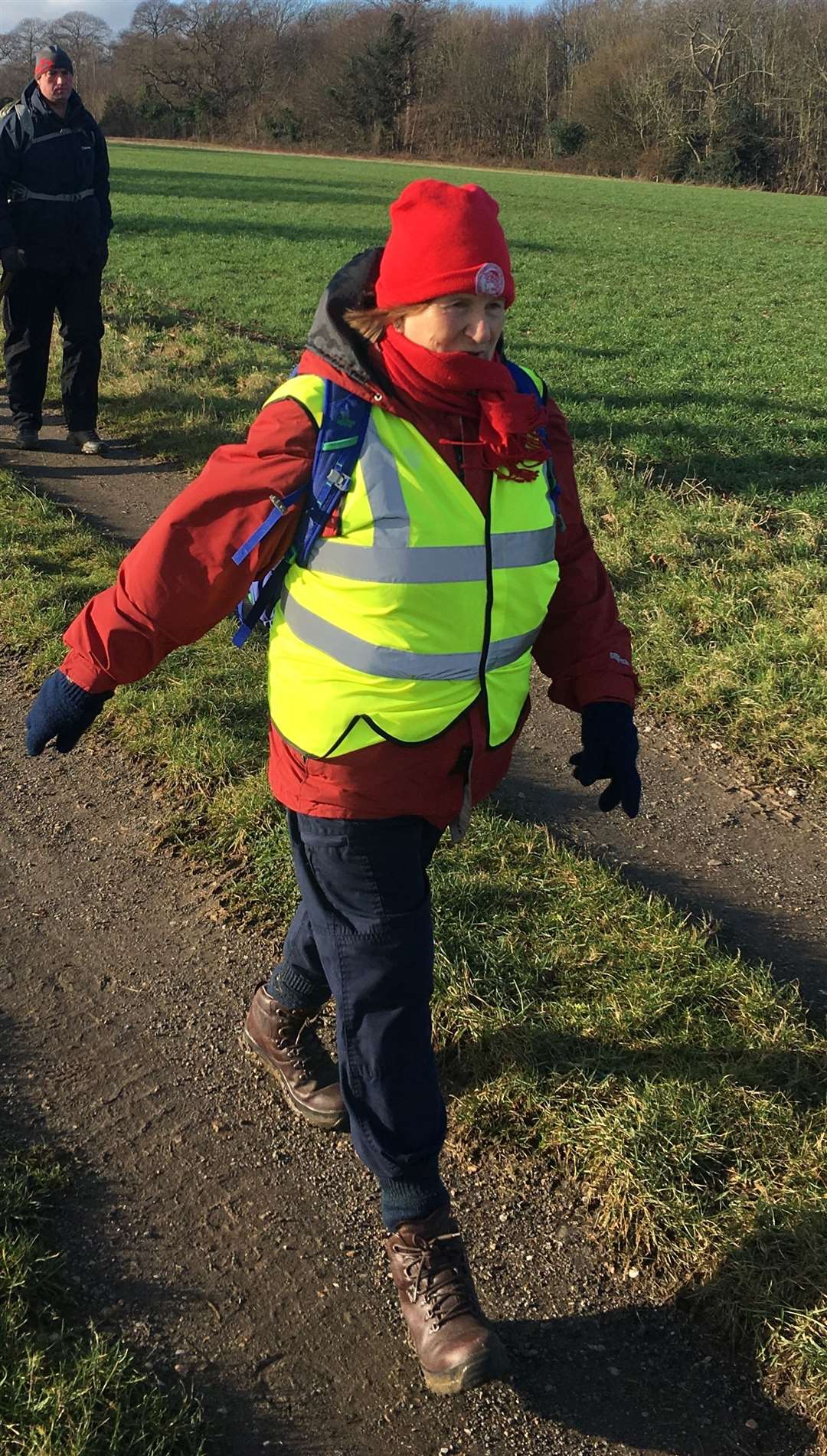 White Cliffs Ramblers chairwoman Margaret Lubbock on a walk