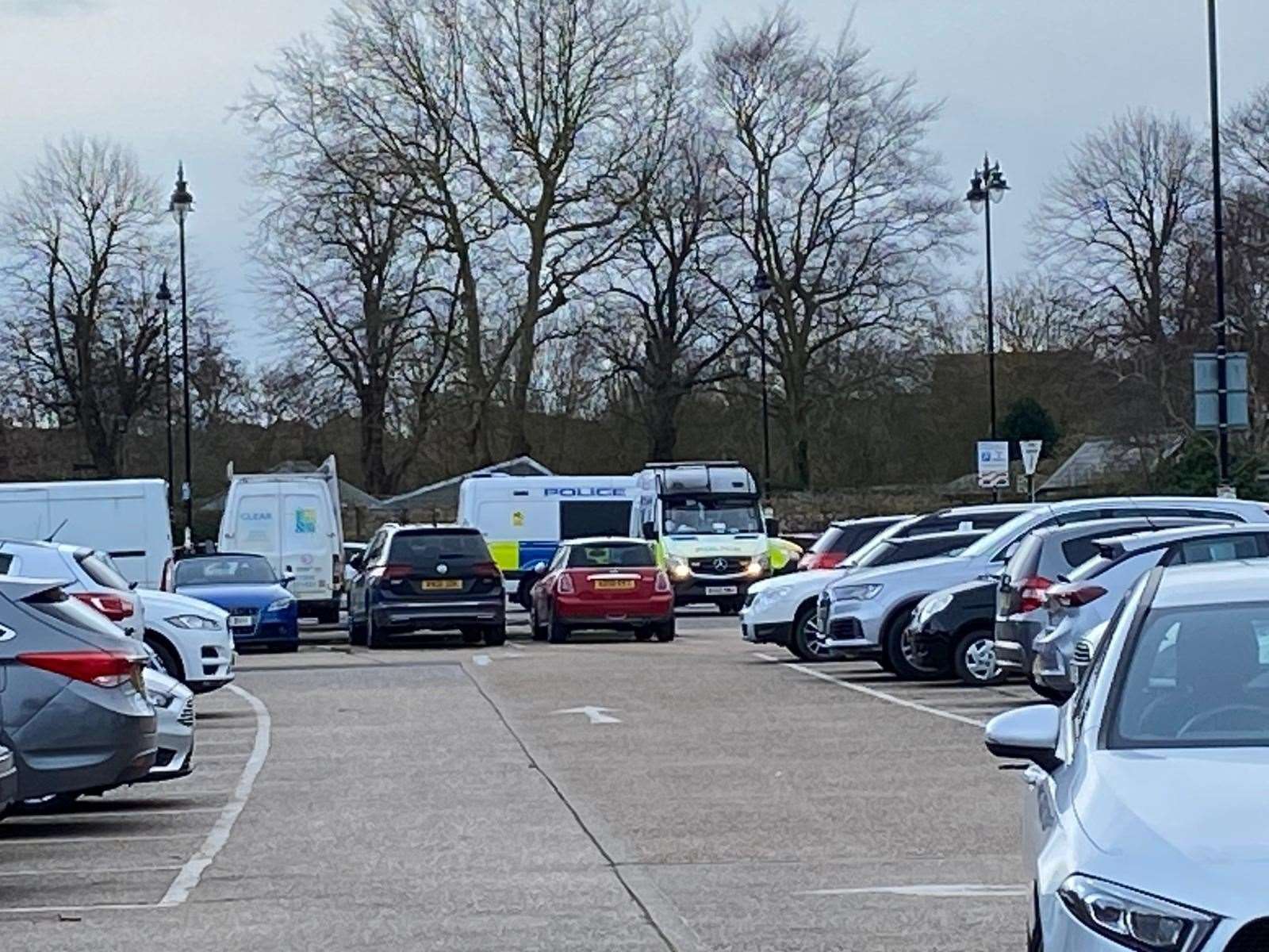 A cordon is in place along the Rope Walk after police set up an investigation centre in the Guildhall car park