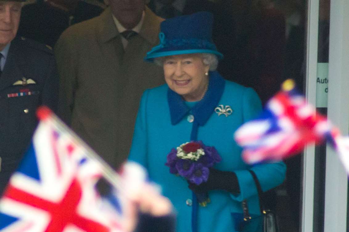 The Queen outside The Wing. Picture: Matt Horne.