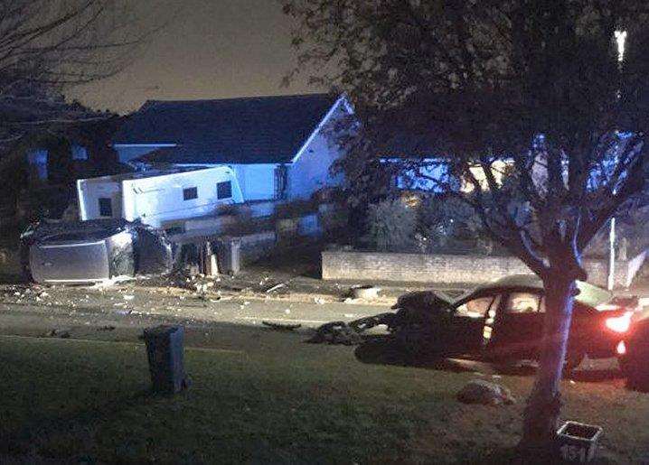 The scene of the crash. Picture: Mia Taylor