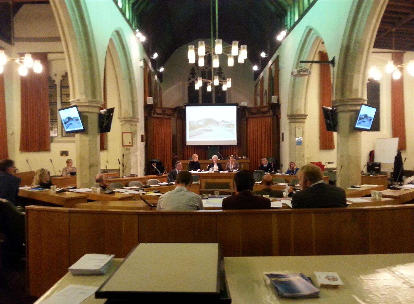 The council meets at Canterbury's Guildhall