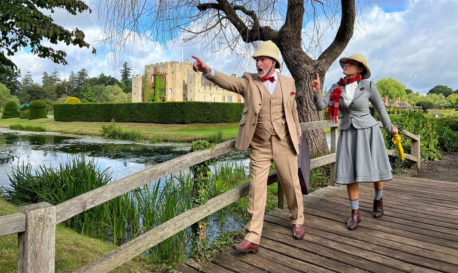 Help the quirky time-travellers find their way home from Hever Castle. Picture: Hever Castle and Gardens