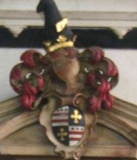 Lawrence Washington's coat of arms, displayed in All Saints Church in Maidstone, is said to be the inspiration for the American flag