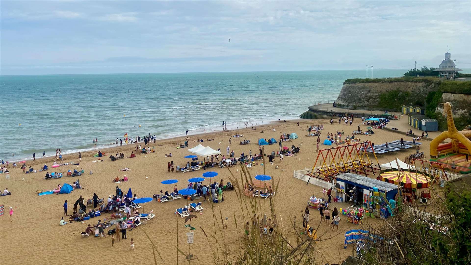 The view of Broadstairs’ Viking Bay directly across the road from Morelli’s