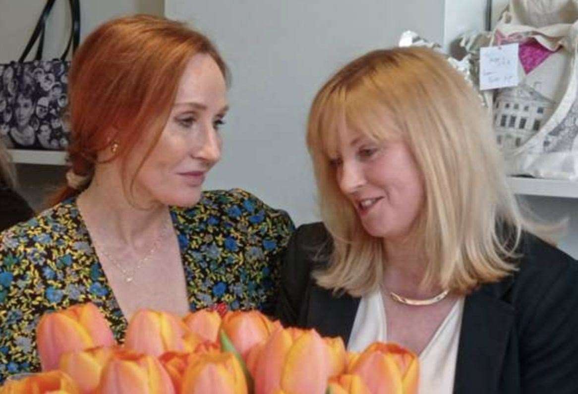 Harry Potter author JK Rowling and Canterbury parliamentary candidate Rosie Duffield. Picture: Twitter/@jk_rowling