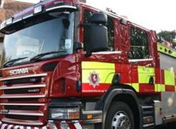 Fire crews were called to a car blaze