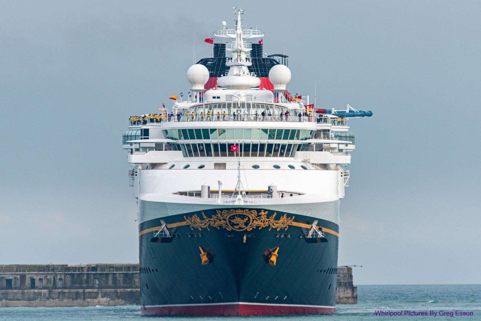 The huge ship, pictured here last year, has returned to Kent. Picture: Greg Esson