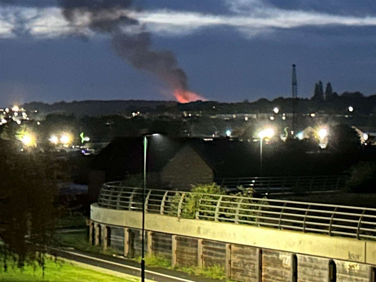 The lorry fire shut the M2 in both directions near Rochester. Picture: Rick Wingate