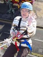 Jenny Willis starts her emotional abseil