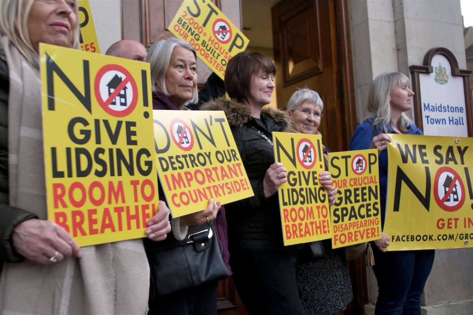 There have been many protests against the garden village plans