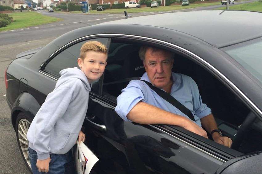 Jeremy Clarkson filming in Lydd