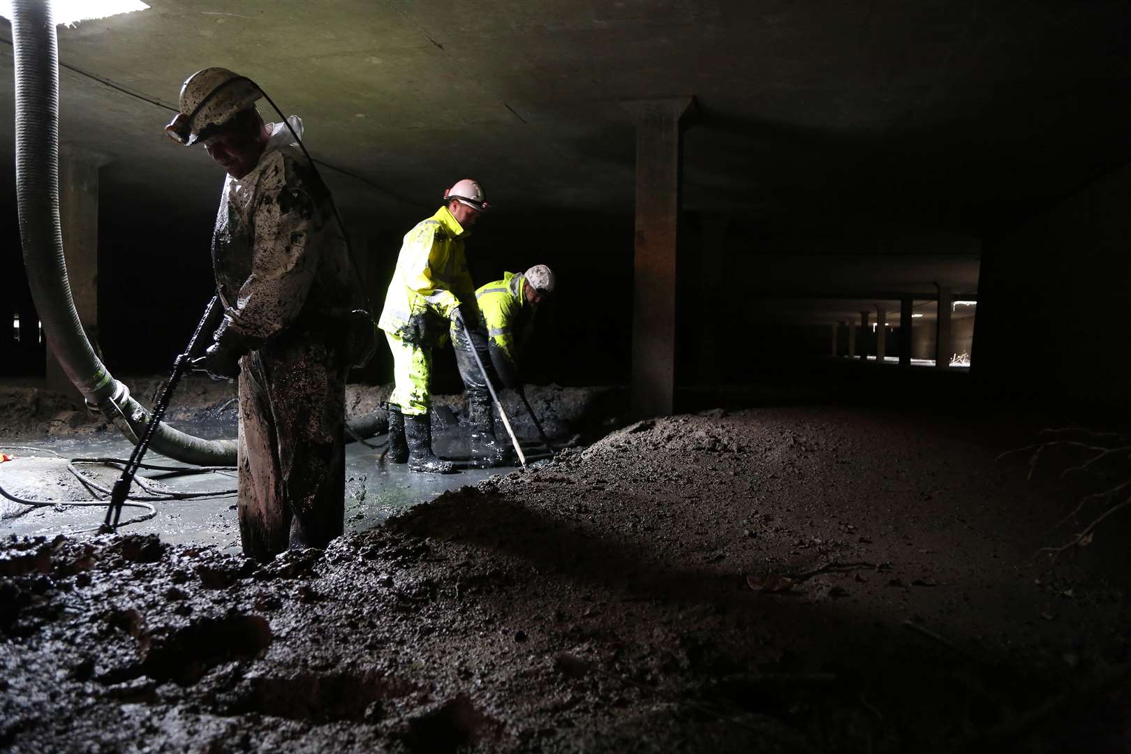 Repairs taking place at the Gorrell Tank