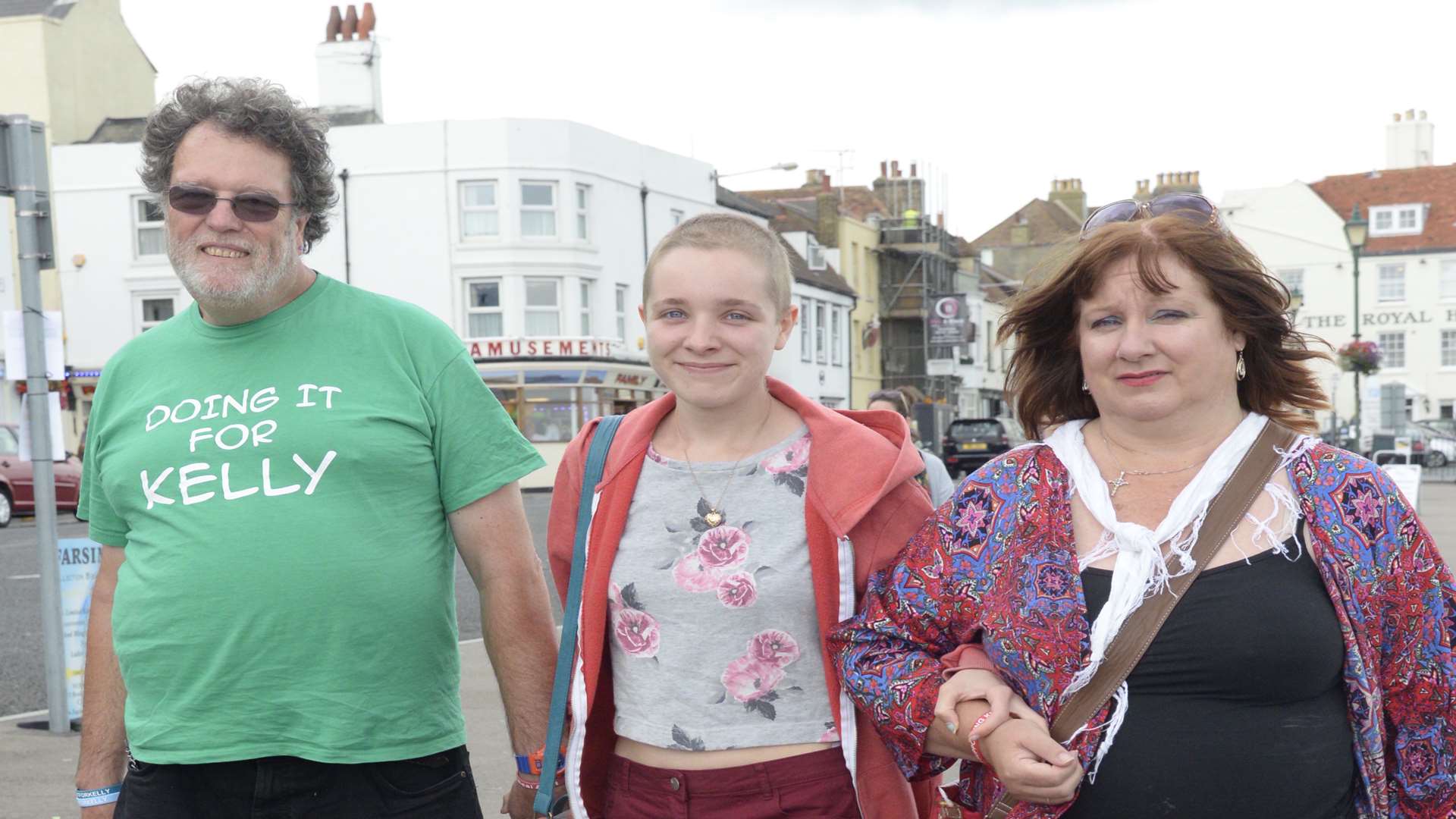 Kelly Turner and her parents Martin and Linda, July 2016.