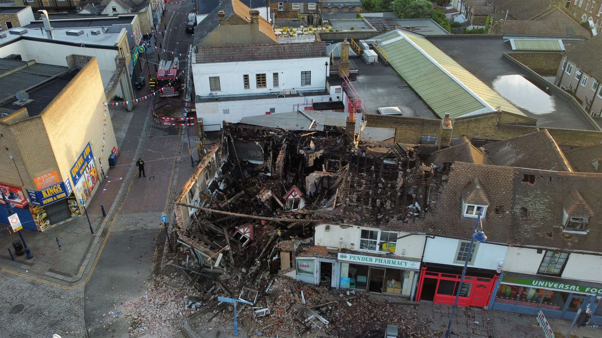 The view from above the old New Inn in Queen Street, Gravesend