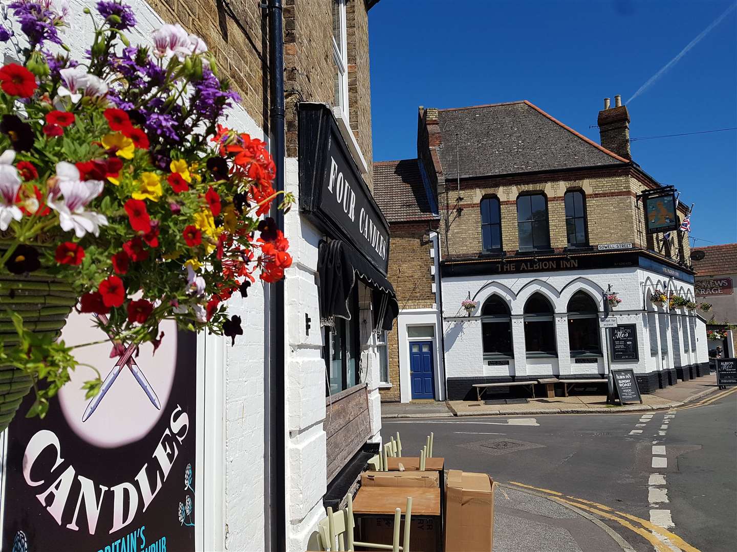 The Four Candles is just across the road from the Little Albion pub