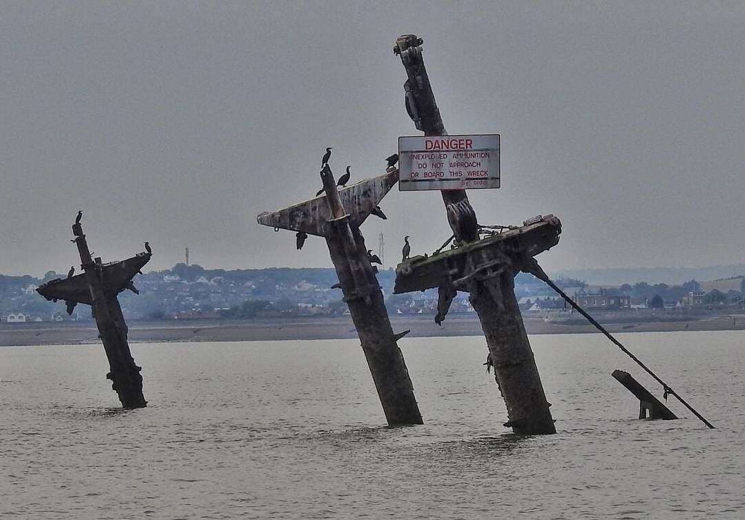 Masts of the SS Richard Montgomery