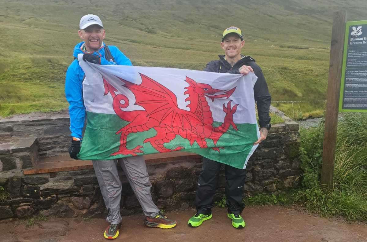 Matt Evans with running partner Ali Curtis, who helped him complete the last 40 miles