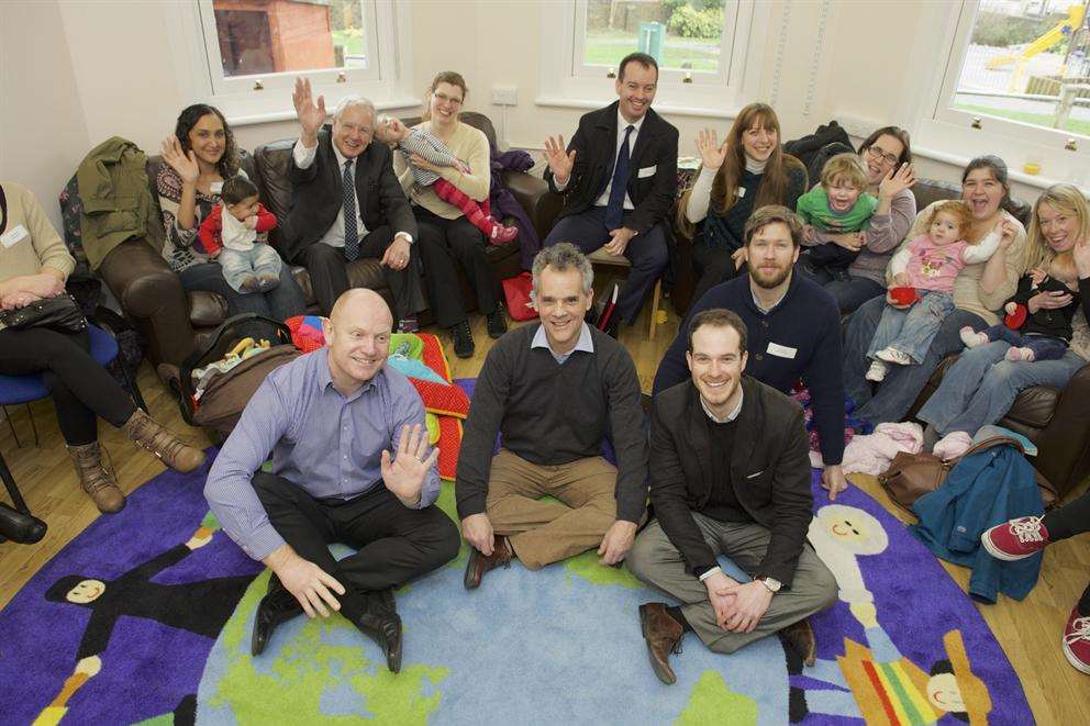 Big Lottery representatives at All Saints Children's Centre, Chatham