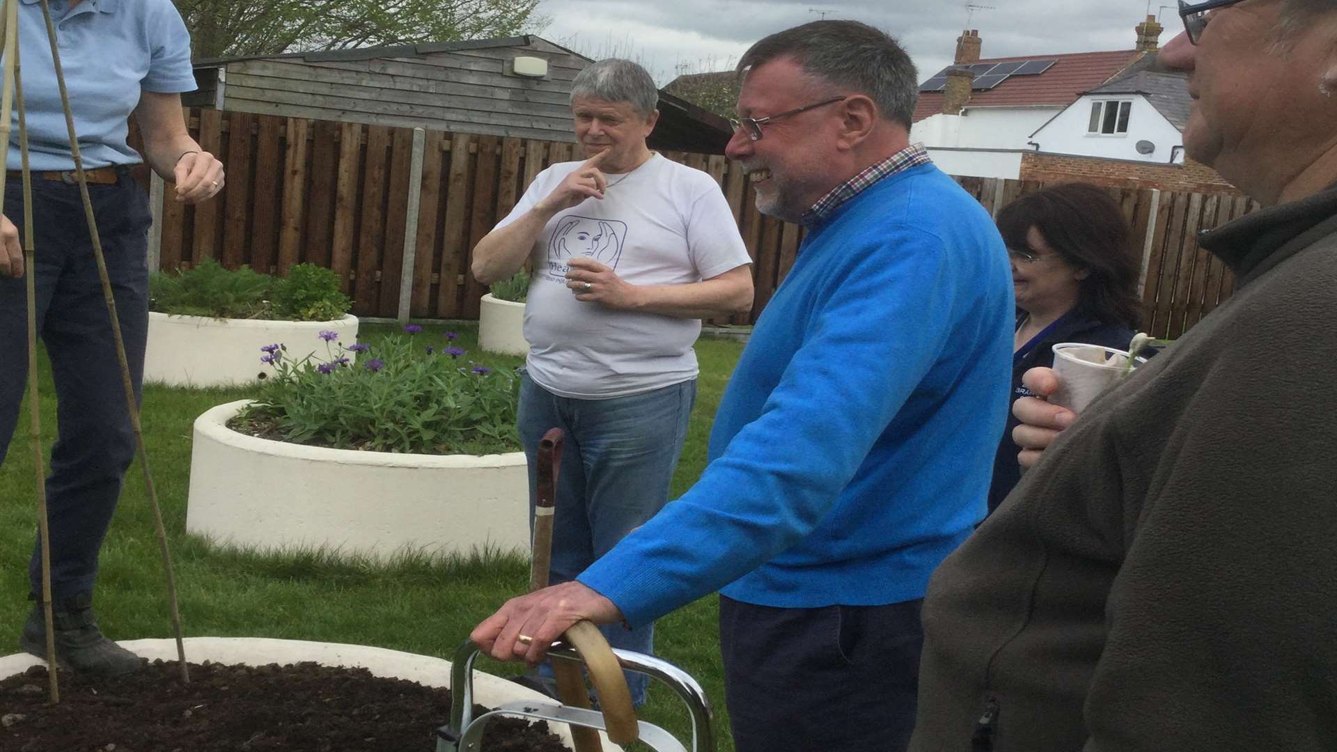 Reg enjoying gardening