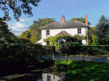 Tucked away up winding drive