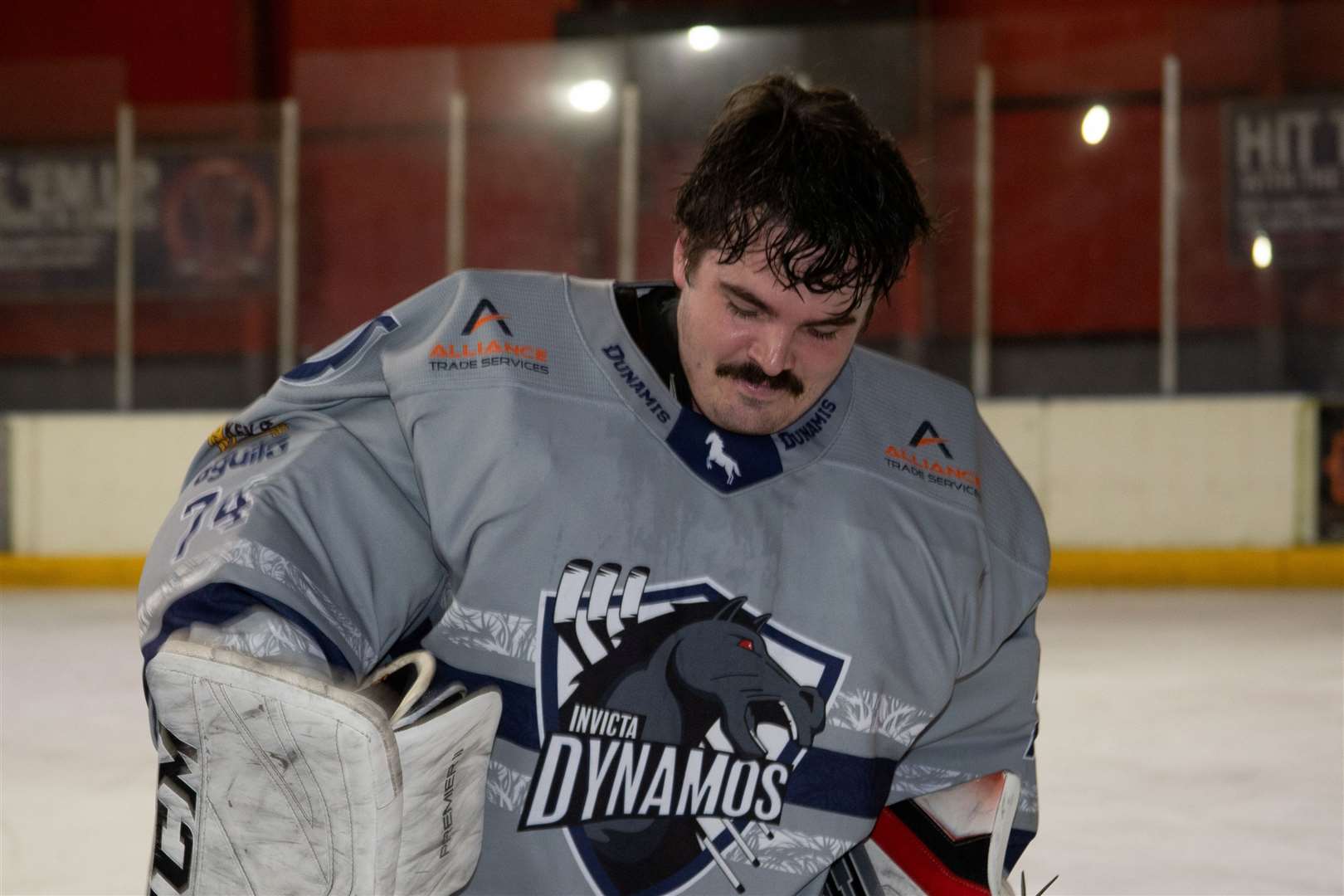 Invicta Dynamos' netminder Matt Friend enjoyed a good performance on Sunday Picture: David Trevallion