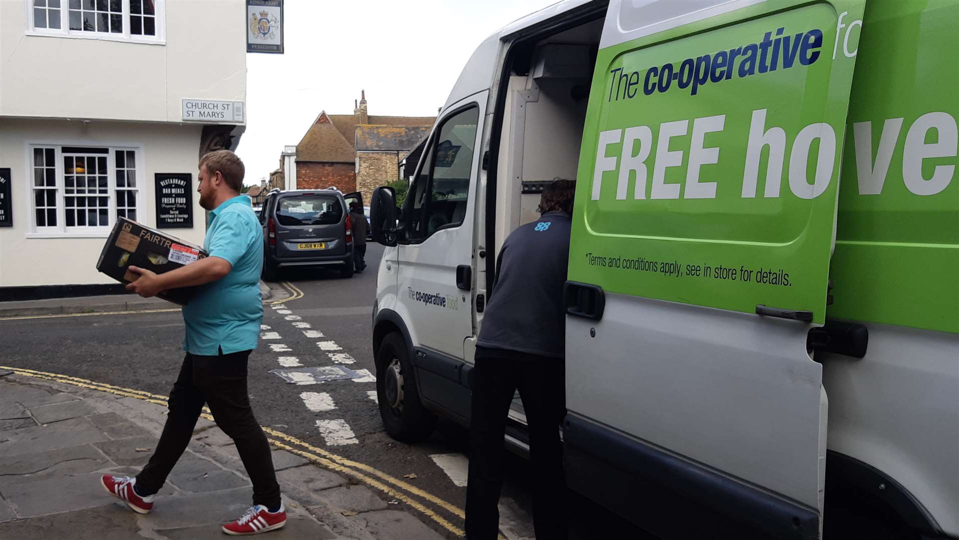 Supplies being delivered to St Mary's Art Centre today