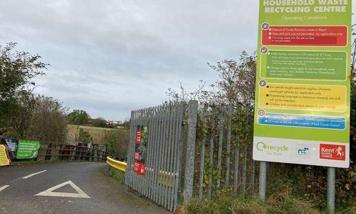 The Faversham recycling centre has been earmarked for permanent closure