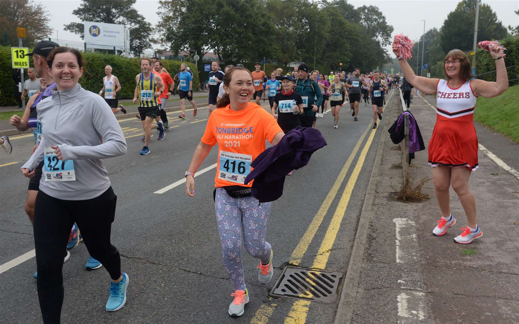 Kirsty Baker (No.427) and Kerry Akast (No.416) of KPAC are cheered on by Angela Akast. Picture: Chris Davey