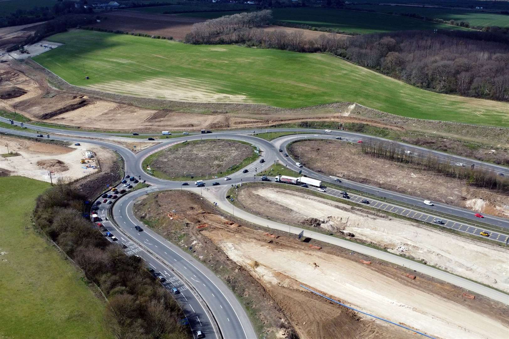 The M2 junction 5 slip road at the Stockbury Roundabout will be closed overnight. Picture: Barry Goodwin.