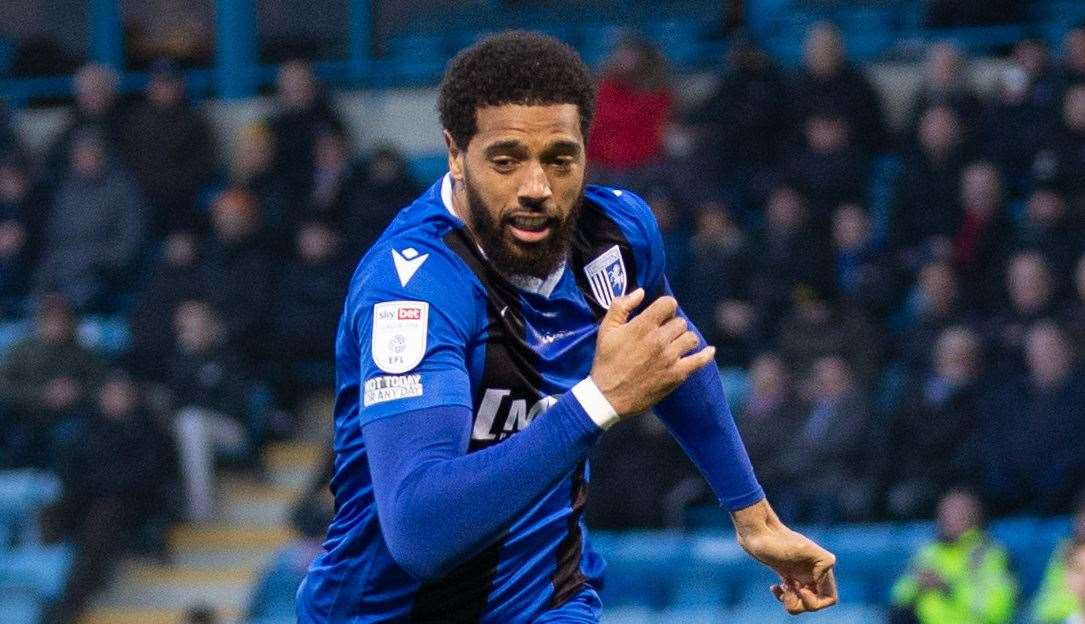 Vadaine Oliver put Gillingham infront at Lincoln Picture: KPI