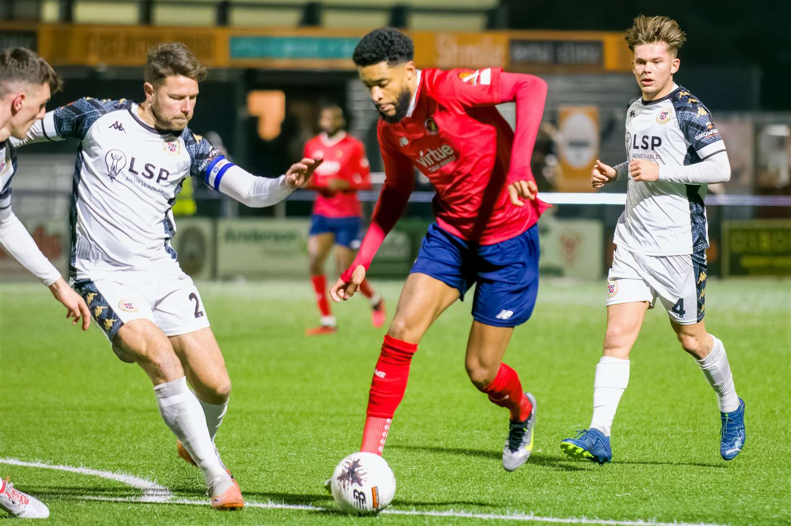 Dominic Samuel in action for Ebbsfleet against Bromley last December. Picture: Ed Miller/EUFC