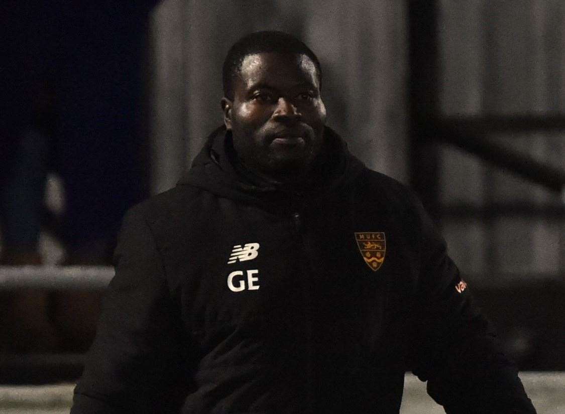 Maidstone United manager George Elokobi. Picture: Steve Terrell