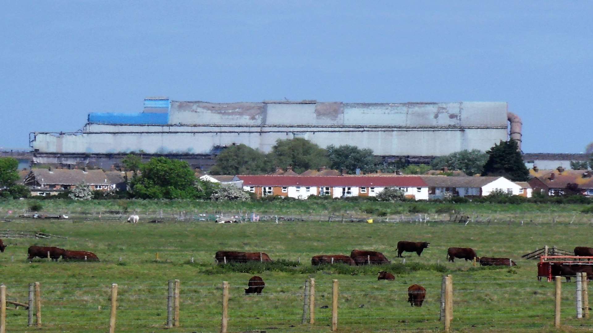 Watch it come down: Sheerness steel mill only a few weeks ago. Picture: George Poules