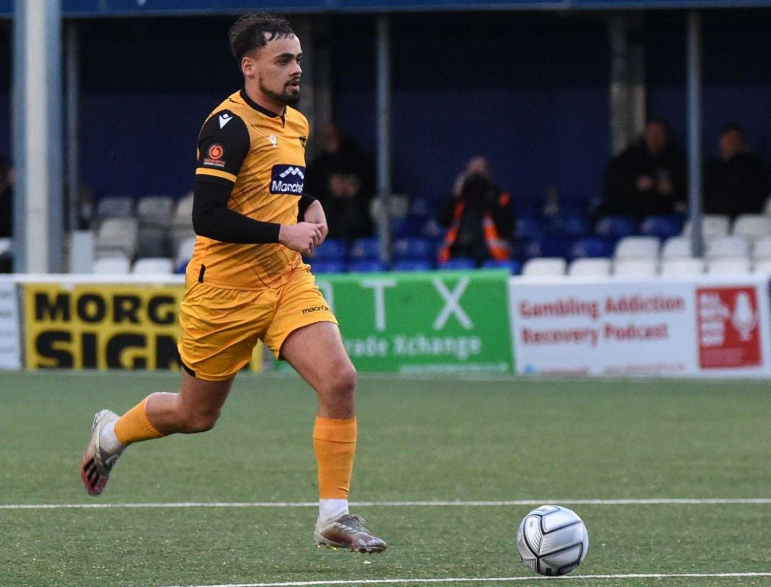 Maidstone midfielder Michael Phillips Picture: Steve Terrell