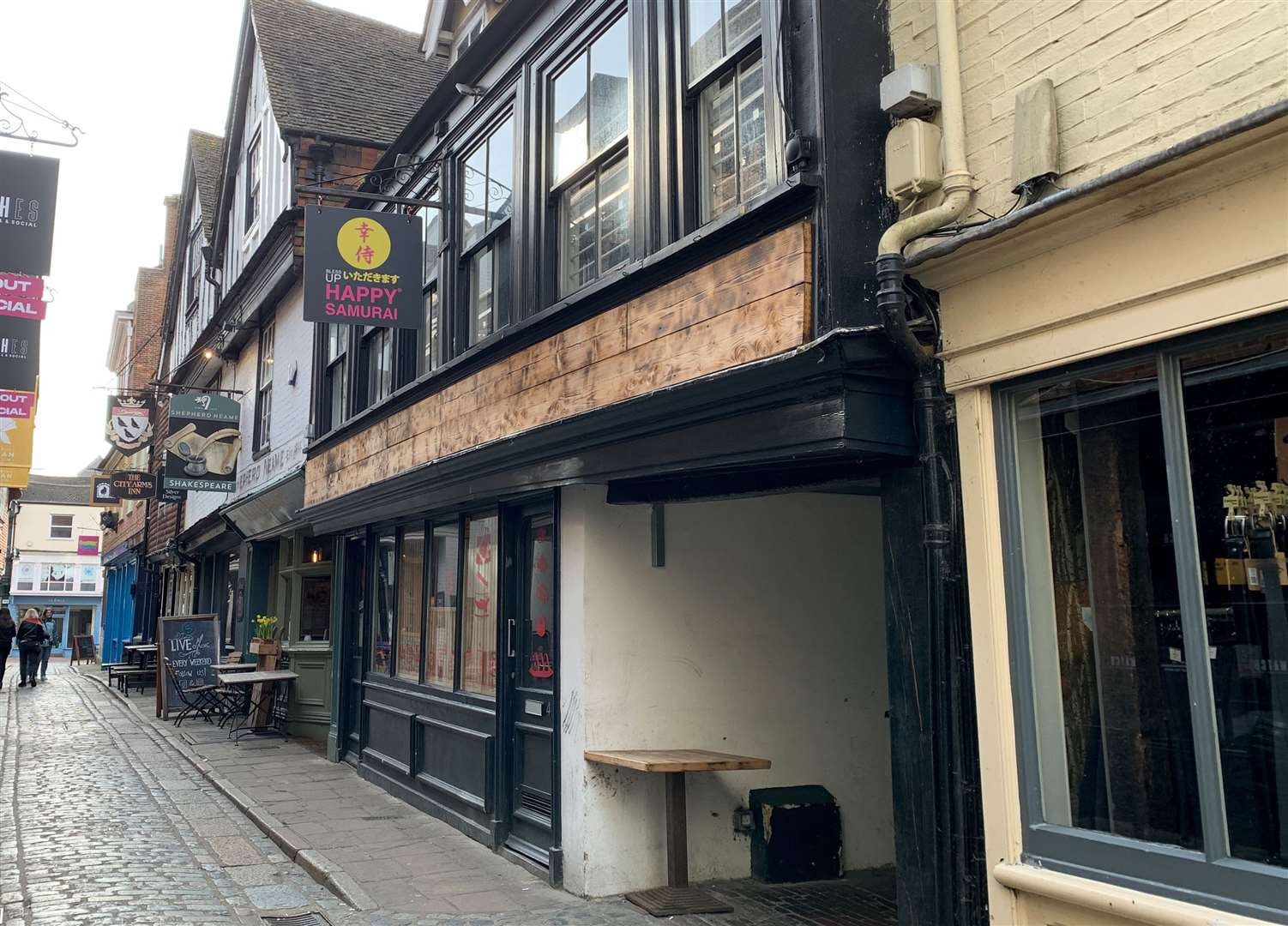 The Happy Samurai is in Butchery Lane, Canterbury