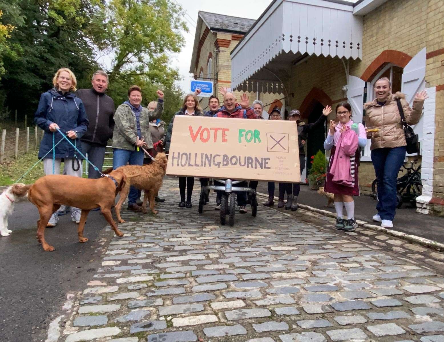 The message is clear - Vote for Hollingbourne!