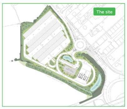 The proposed layout of the HGV centre. Picture Moto Hospitality