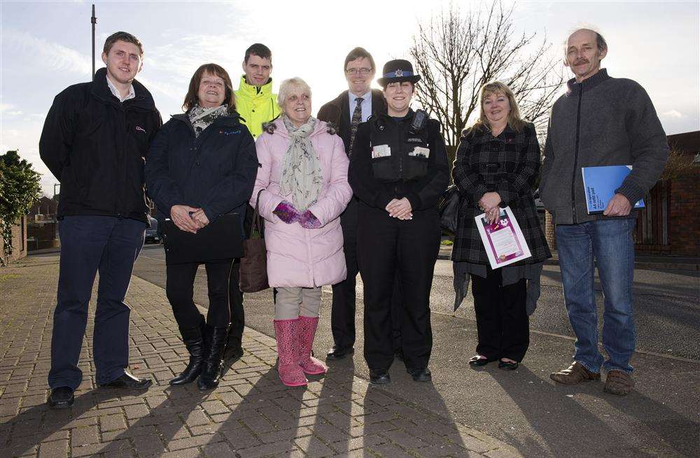 Cllr Andy Stamp (left) and Cllr Pat Cooper (fourth from left) were both members of the Liberal Democrats.