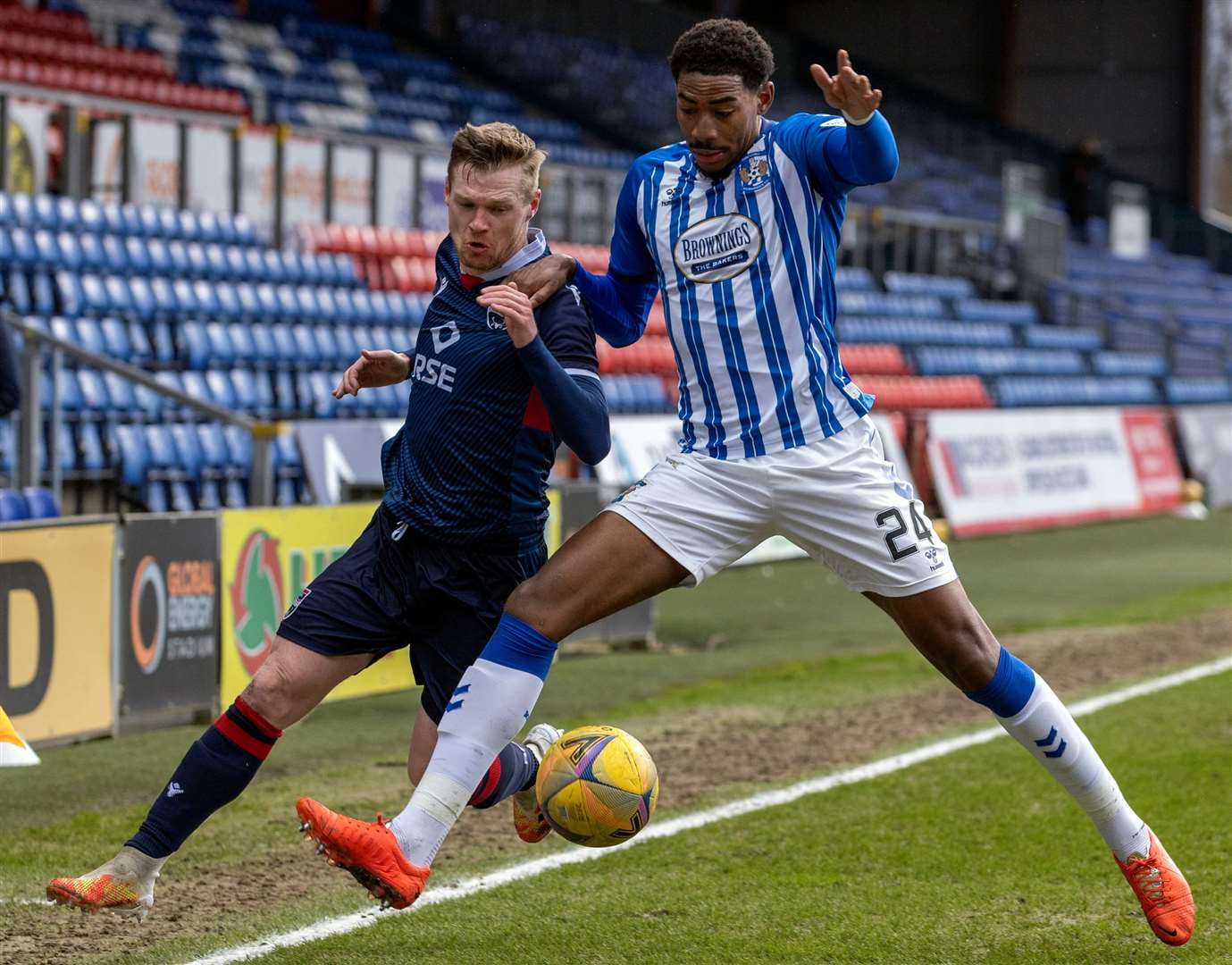 Former Arsenal loanee Zech Medley playing for Kilmarnock