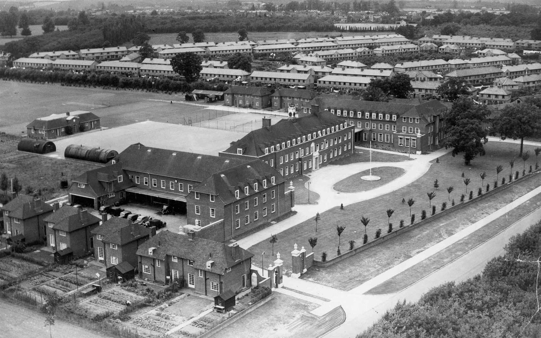 Kent County Constabulary's new home at Sutton Road in Maidstone as seen in 1958