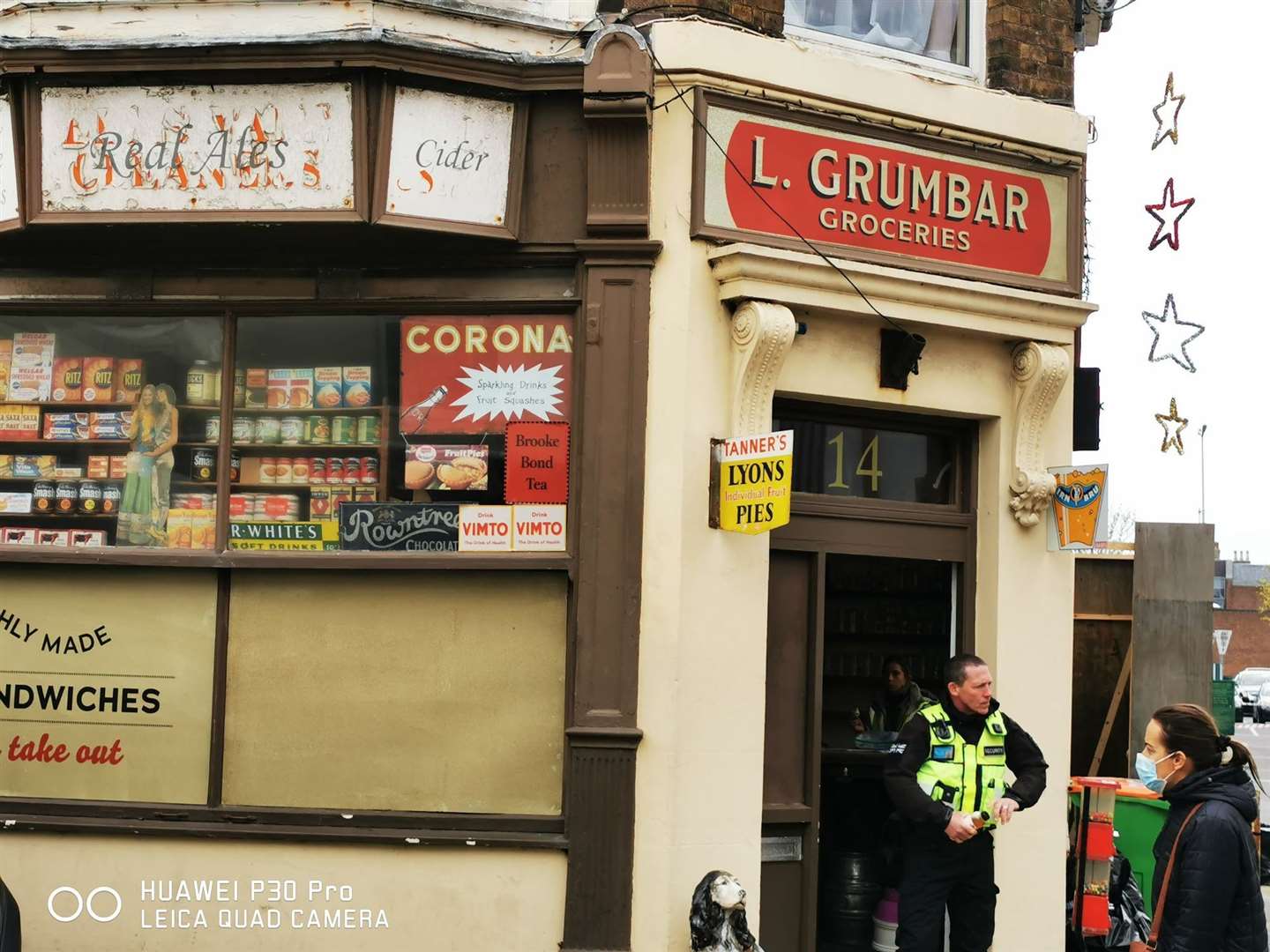 The Just Reproach micropub is now a corner shop - just for filming