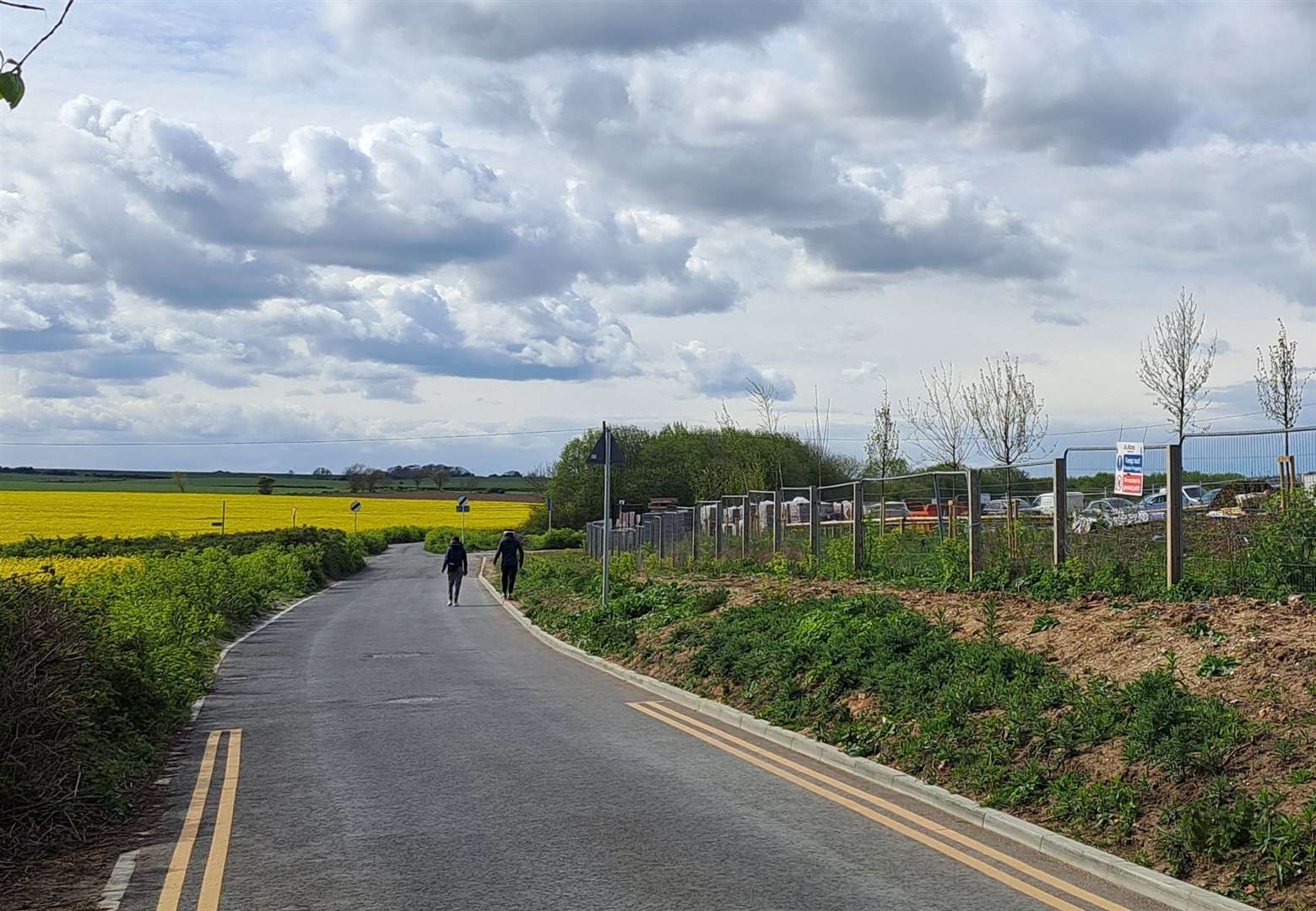 The building site at the corner of Cross Road and Station Road in Deal is next to countryside