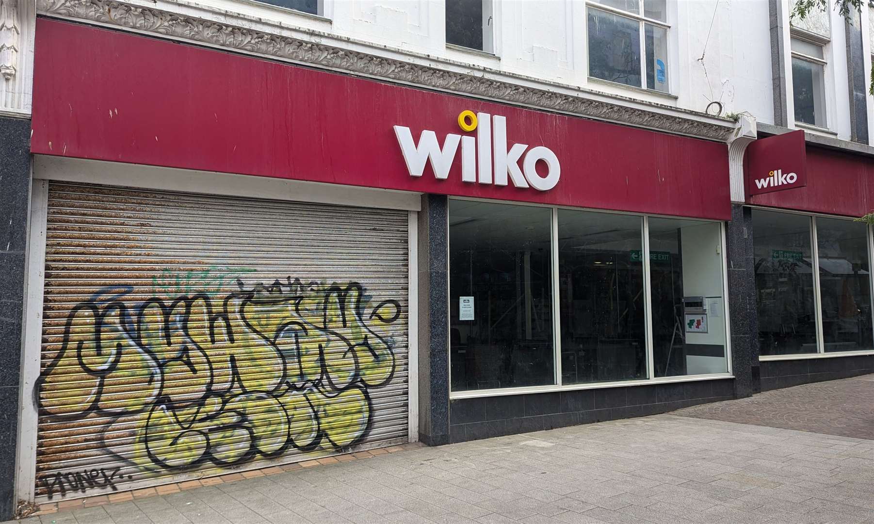 Folkestone’s former Wilko on Sandgate Road remains empty after the chains collapse