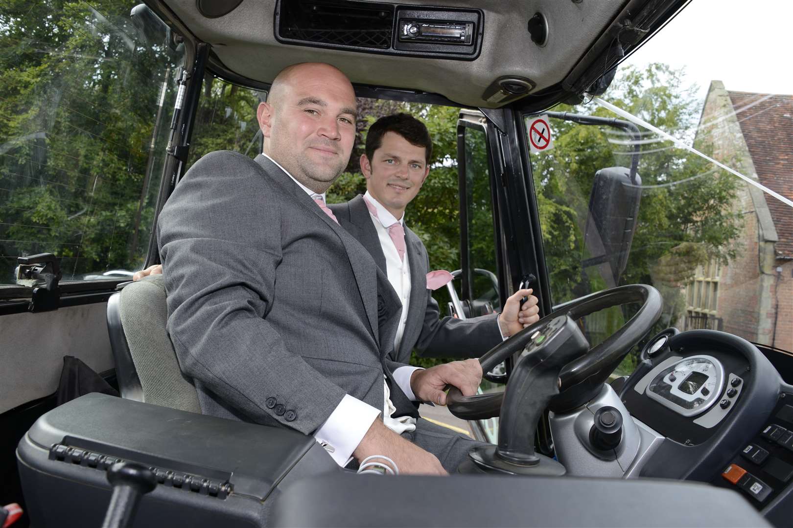 Tim O'Loughlin and and best man Rory Snell. Picture: Paul Amos